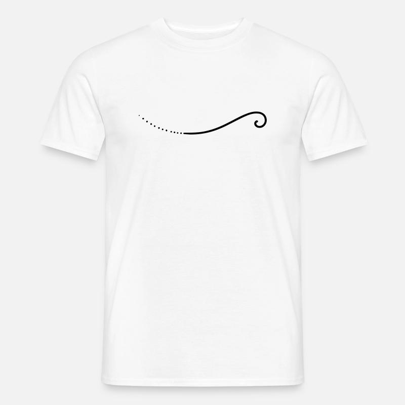 Schnörkel Linie - Männer T-Shirt - Weiß