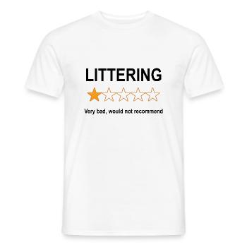 Anti Pollution 1 Star Review - Men's T-Shirt - white - Front - AI Model Male 178 dark (178cm)
