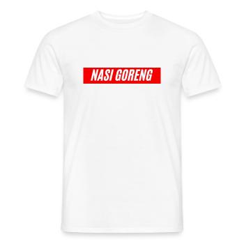 Nasi Goreng, your favorite food from Asia - Men's T-Shirt - white - Front - AI Model Male 178 dark (178cm)