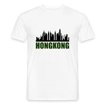 hongkong skyline - Männer T-Shirt - Weiß - Vorne - AI Model Male 178 dark (178cm)