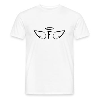 Buchstabe f Engelsflügel - Männer T-Shirt - Weiß - Vorne - AI Model Male 178 dark (178cm)