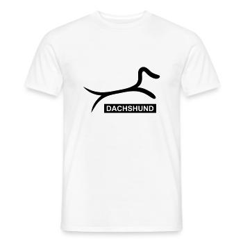 Sporty Dachshund - Men's T-Shirt - white - Front - AI Model Male 178 dark (178cm)