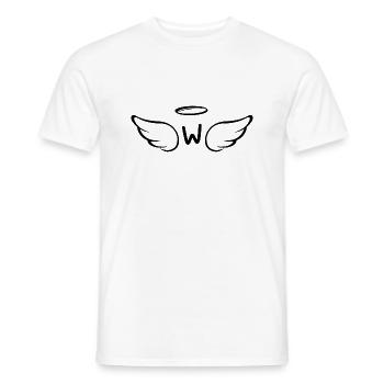 Buchstabe w Engelsflügel - Männer T-Shirt - Weiß - Vorne - AI Model Male 178 dark (178cm)