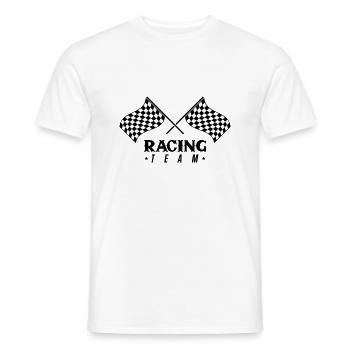 Équipe Racing Flag - T-shirt homme - blanc - Devant - AI Model Male 178 dark (178cm)