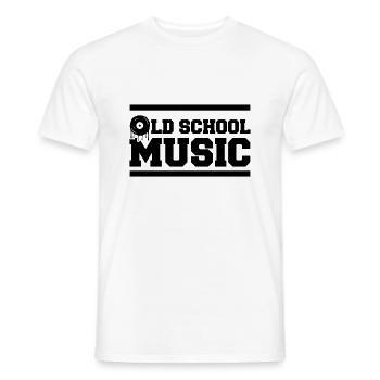 old school music - Männer T-Shirt - Weiß - Vorne - AI Model Male 178 dark (178cm)