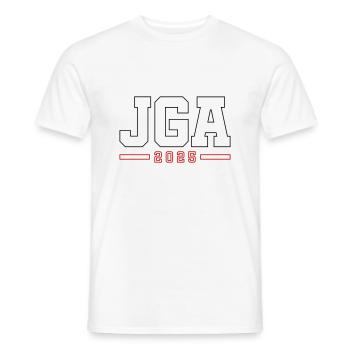 JGA 2025 Kontur Junggesellenabschied - Männer T-Shirt - Weiß - Vorne - AI Model Male 178 dark (178cm)