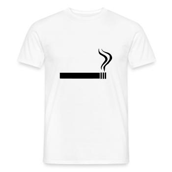 Zigarette - Rauchen - Männer T-Shirt - Weiß - Vorne - AI Model Male 178 dark (178cm)