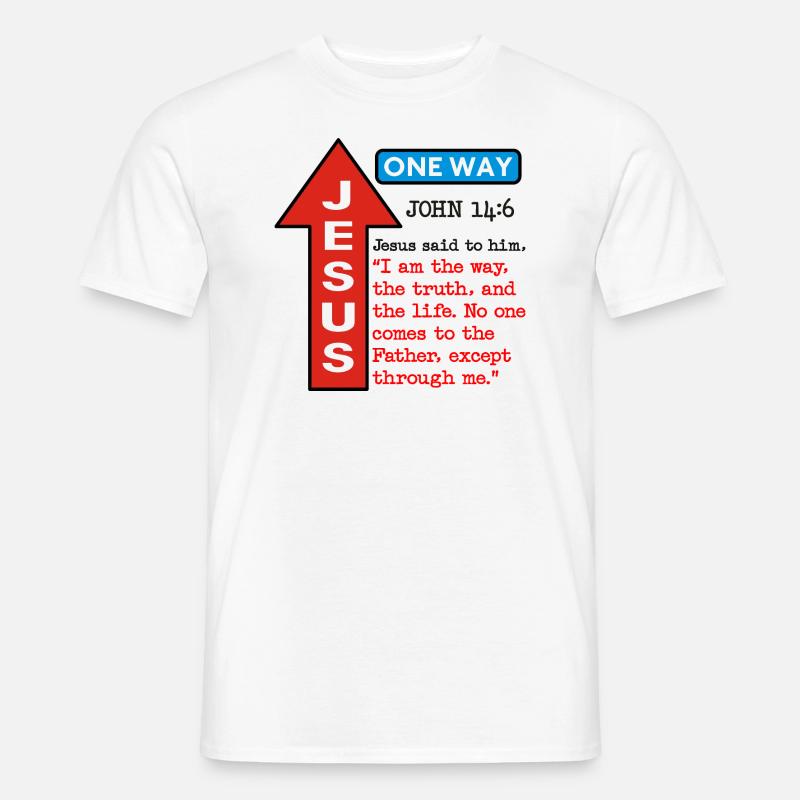 JESUS EIN WEG - Männer T-Shirt - Weiß