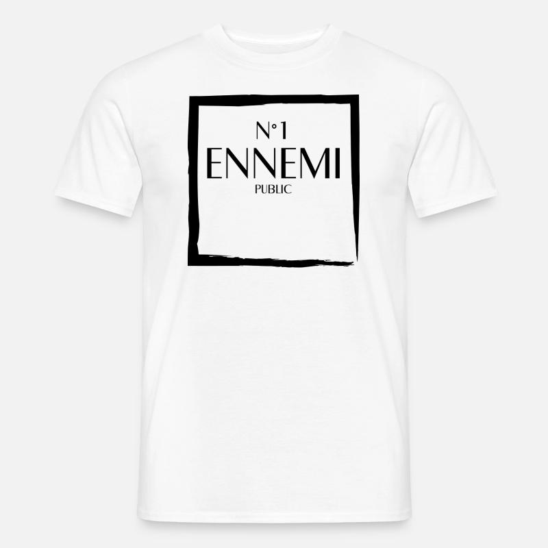 Öffentlicher Feind - Männer T-Shirt - Weiß