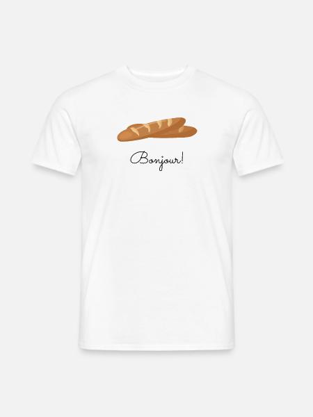 Bonjour Baguette French - Men's T-Shirt - white