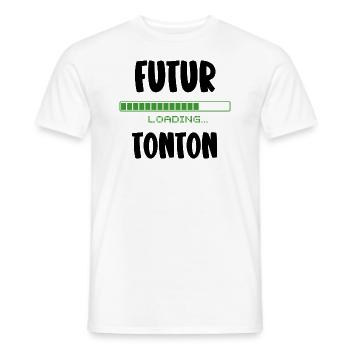 futur tonton - T-shirt homme - blanc - Devant - AI Model Male 178 dark (178cm)