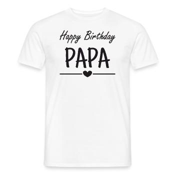 Joyeux anniversaire papa! - T-shirt homme - blanc - Devant - AI Model Male 178 dark (178cm)