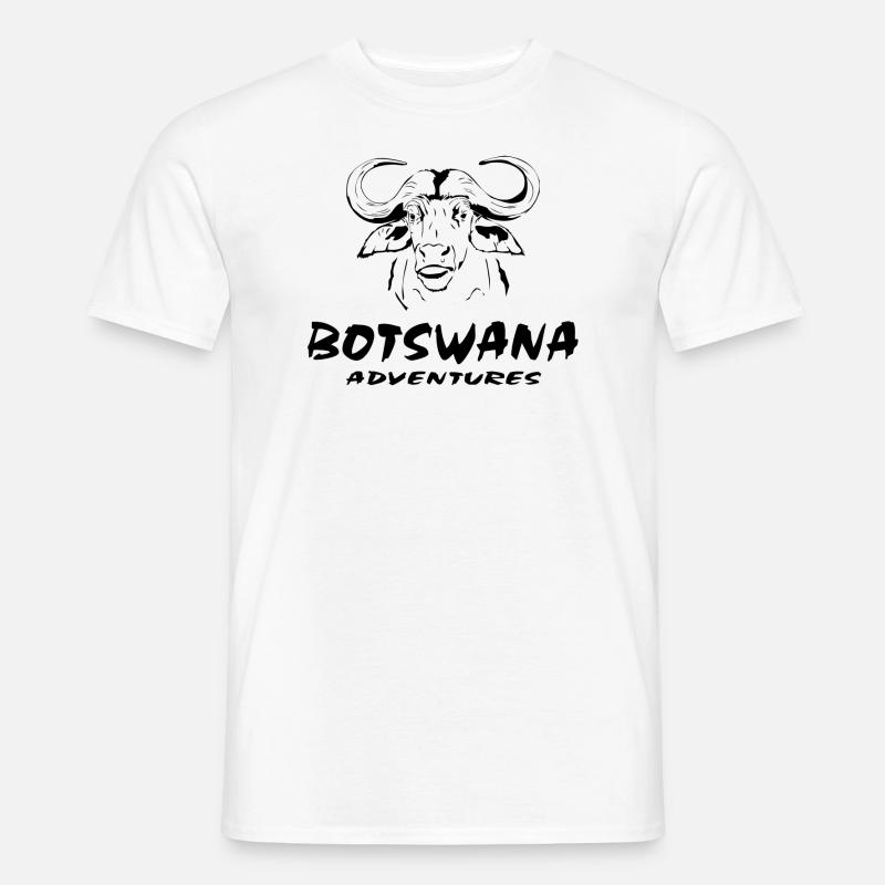 Botswana - Kaffern Büffel - Männer T-Shirt - Weiß
