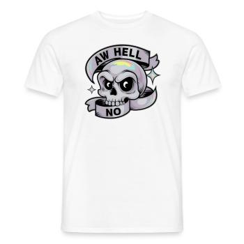 Aw Hell No - Men's T-Shirt - white - Front - AI Model Male 178 dark (178cm)