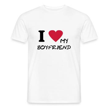 i love my boyfriend - Männer T-Shirt - Weiß - Vorne - AI Model Male 178 dark (178cm)