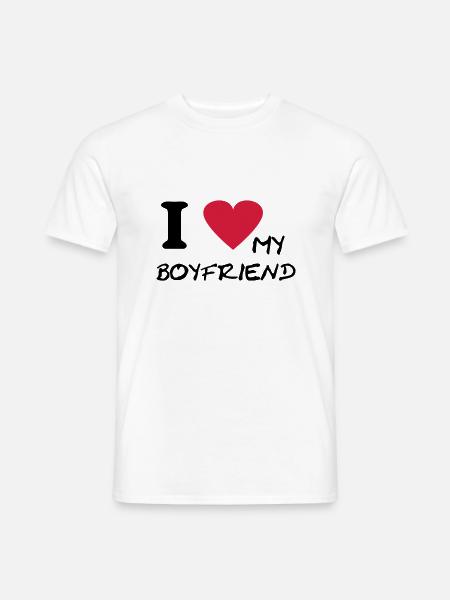 i love my boyfriend - Männer T-Shirt - Weiß