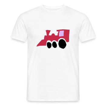 eisenbahn zug tram train railroad railway locomoti - Männer T-Shirt - Weiß - Vorne - AI Model Male 178 dark (178cm)