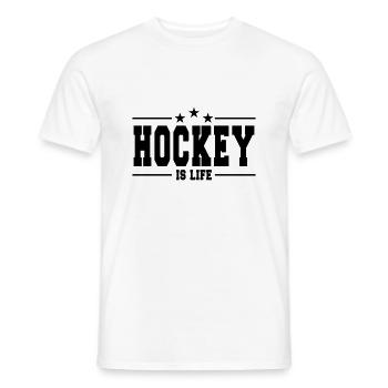 hockey is life 1 - T-shirt homme - blanc - Devant - AI Model Male 178 dark (178cm)
