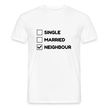 Nachbar / Nachbarschaft / Nachbarin / Haus - Männer T-Shirt - Weiß - Vorne - AI Model Male 178 dark (178cm)