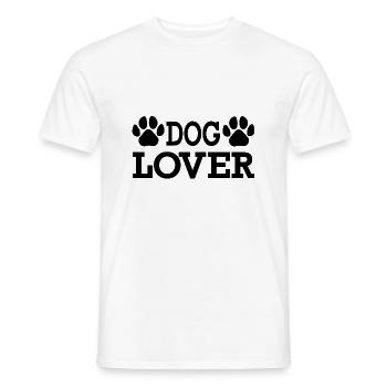 Dog dog - Men's T-Shirt - white - Front - AI Model Male 178 dark (178cm)