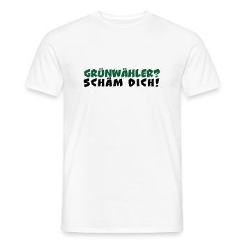Annalena Baerbock Grüne Wahl Bundestag Die Grünen - Männer T-Shirt - Weiß - Vorne - AI Model Male 178 dark (178cm)
