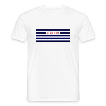 le mâle de mer - T-shirt homme - blanc - Devant - AI Model Male 178 dark (178cm)