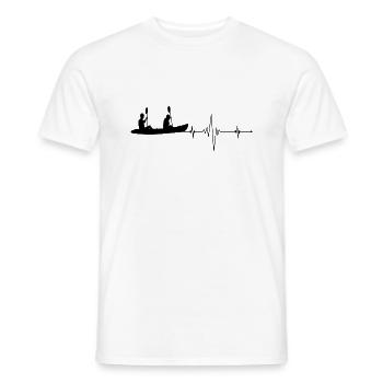 Heartbeat canoë canoë club de canoë kayak pédalo - T-shirt homme - blanc - Devant - AI Model Male 178 dark (178cm)