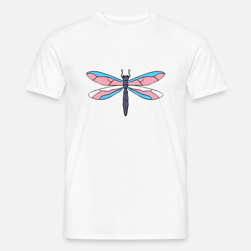 Trans Pride Libelle - Männer T-Shirt - Weiß