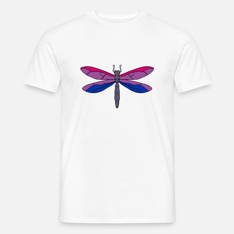 Bisexual Pride Libelle - Männer T-Shirt - Weiß