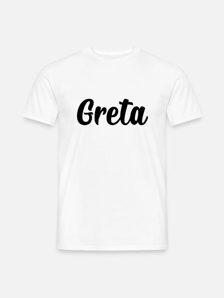 Greta - Männer T-Shirt - Weiß