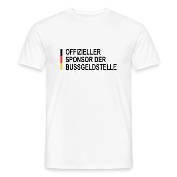 Offizieller Sponsor der Bußgeldstelle motorrad - Männer T-Shirt - Weiß - Vorne - AI Model Male 178 dark (178cm)