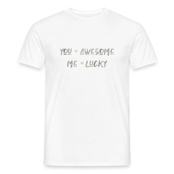 vous êtes génial amour Saint-Valentin en disant police - T-shirt homme - blanc - Devant - AI Model Male 178 dark (178cm)