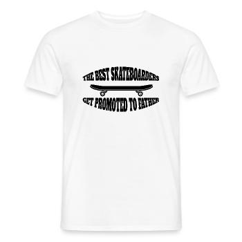 Skateboard Vater Skater Sakten Papa Dad Longboard - Männer T-Shirt - Weiß - Vorne - AI Model Male 178 dark (178cm)