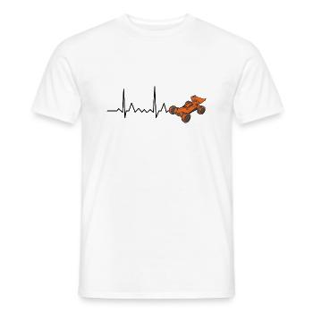 RC Car Herzschlag EKG - Männer T-Shirt - Weiß - Vorne - AI Model Male 178 dark (178cm)