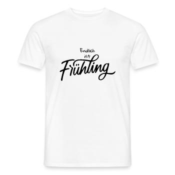 Endlich ist Frühling - Männer T-Shirt - Weiß - Vorne - AI Model Male 178 dark (178cm)