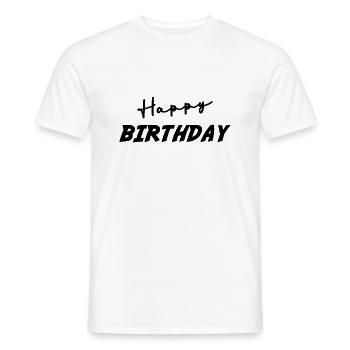 ALLES GUTE ZUM GEBURTSTAG!. ALLES GUTE ZUM GEBURTSTAG!. JAHRESTAG. - Männer T-Shirt - Weiß - Vorne - AI Model Male 178 dark (178cm)