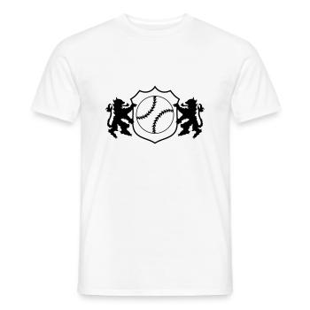 Armoiries du baseball 001 - T-shirt homme - blanc - Devant - AI Model Male 178 dark (178cm)