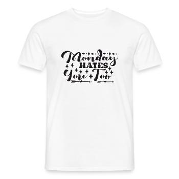 Monday Hates You Too - Männer T-Shirt - Weiß - Vorne - AI Model Male 178 dark (178cm)
