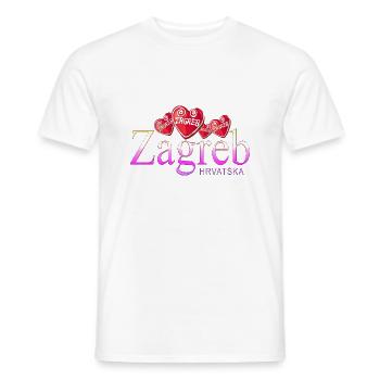Kroatien hrvatska kroatien hrv reisen europa zagreb - Männer T-Shirt - Weiß - Vorne - AI Model Male 178 dark (178cm)