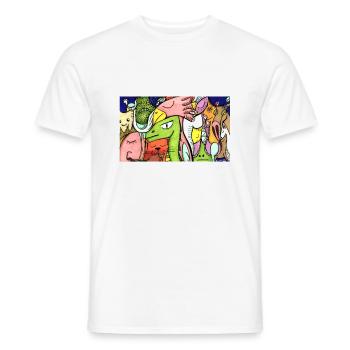 Doodling - Men's T-Shirt - white - Front - AI Model Male 178 dark (178cm)