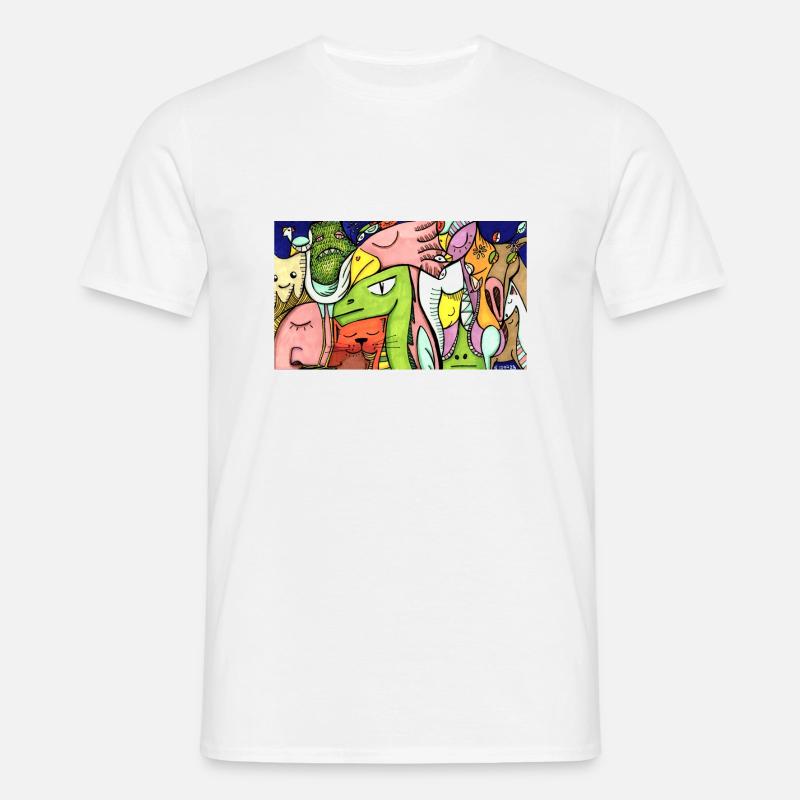 Kruseduller - T-shirt til herrer - hvid