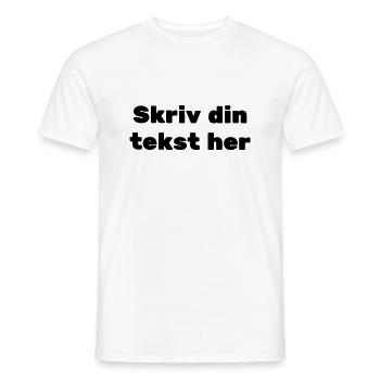 écris ton texte ici - T-shirt homme - blanc - Devant - AI Model Male 178 dark (178cm)