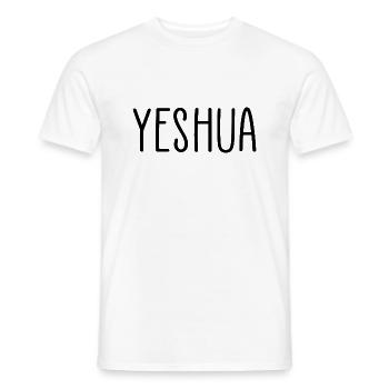 Jésus Yeshua disant - T-shirt homme - blanc - Devant - AI Model Male 178 dark (178cm)