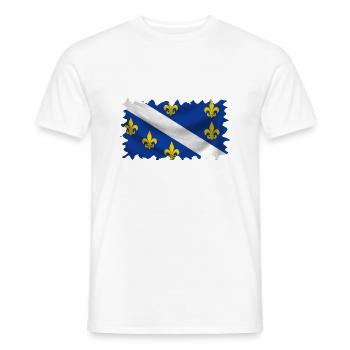 Bosnie-Herzégovine europe sarajavo drapeau mostar - T-shirt homme - blanc - Devant - AI Model Male 178 dark (178cm)