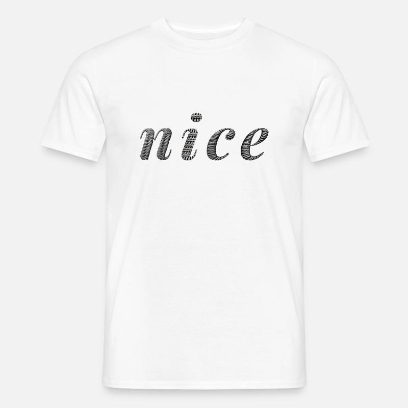 Nice - Männer T-Shirt - Weiß