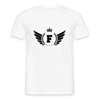 wappen F - Männer T-Shirt - Weiß - Vorne - AI Model Male 178 dark (178cm)