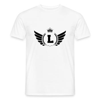 armoiries L - T-shirt homme - blanc - Devant - AI Model Male 178 dark (178cm)