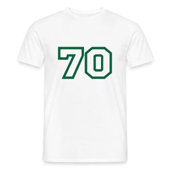 Numéro 70 sport - T-shirt homme - blanc - Devant - AI Model Male 178 dark (178cm)