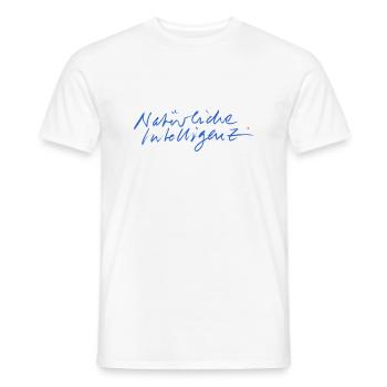 230607 Natürliche Intelligenz 1 - Männer T-Shirt - Weiß - Vorne - AI Model Male 178 dark (178cm)