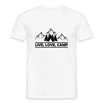 Live Love Camp - Men's T-Shirt - white - Front - AI Model Male 178 dark (178cm)